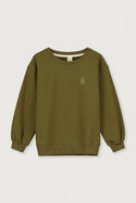 Dropped Shoulder Sweater 10Y logo | Olive Green 