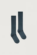 Long Ribbed Socks | Blue Grey 