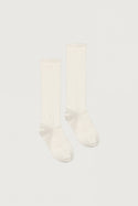Long Ribbed Socks | Cream 