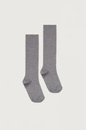 Long Ribbed Socks | Grey Melange 